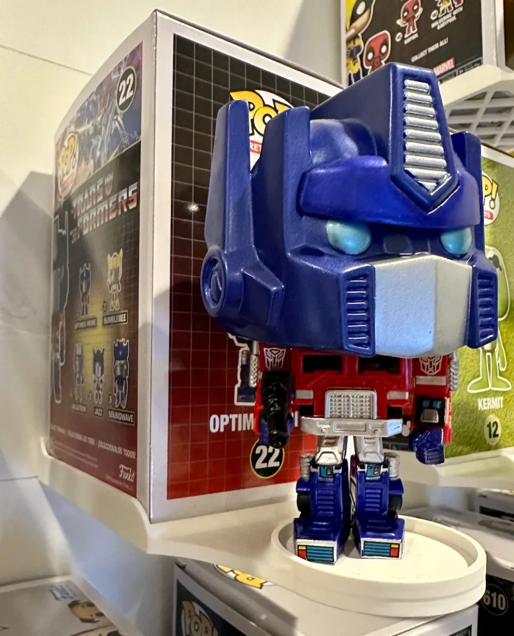 Funko Pop wall mount with Optimus Prime